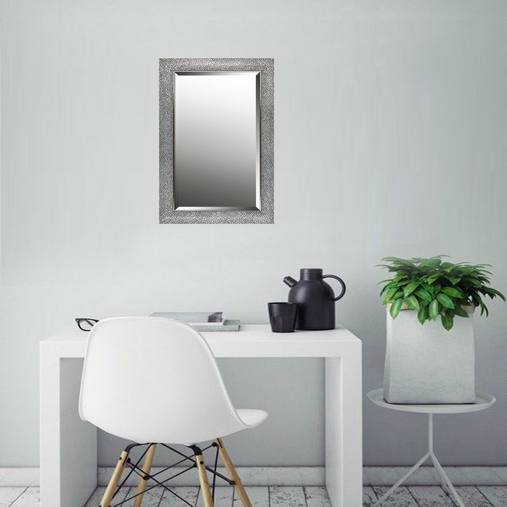 Imm756Onl Framed Wall Mirror, 21.25X33.25X0.63, Silver