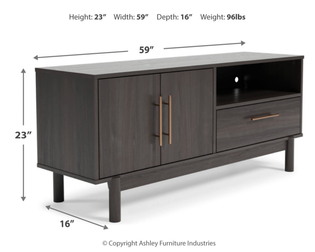 Brymont Mid-Century Modern Medium TV Stand up to 59" with 1 Drawer and 2 Shelves