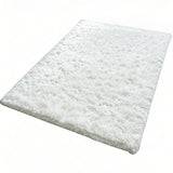 White Fluffy Shaggy Area Rug 5x10ft - Photography Studio Floor Mat