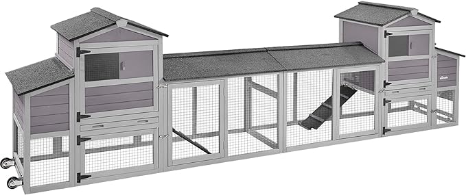 Chicken Coop Double Folding Fir Wood Chicken House