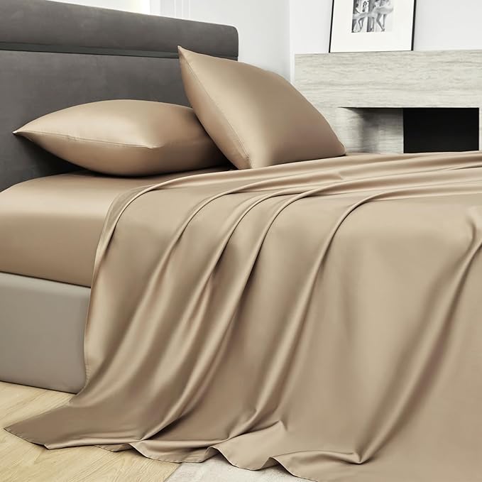 Sheet Set 800 Thread Count Long Staple Cotton Sateen Silky Soft Smooth Hotel Luxury 4