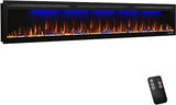 Electric Fireplace Recessed 88 inches