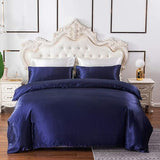 Hotel Pink Duvet Cover King Silk Like Satin Bedding Set