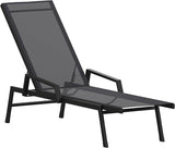 Brazos Adjustable Chaise Lounge Chair with Arms