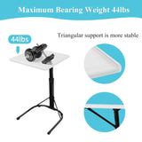 Folding TV Tray Table, Adjustable TV Dinner Table, Portable Tables Folding for Eating and Laptops,