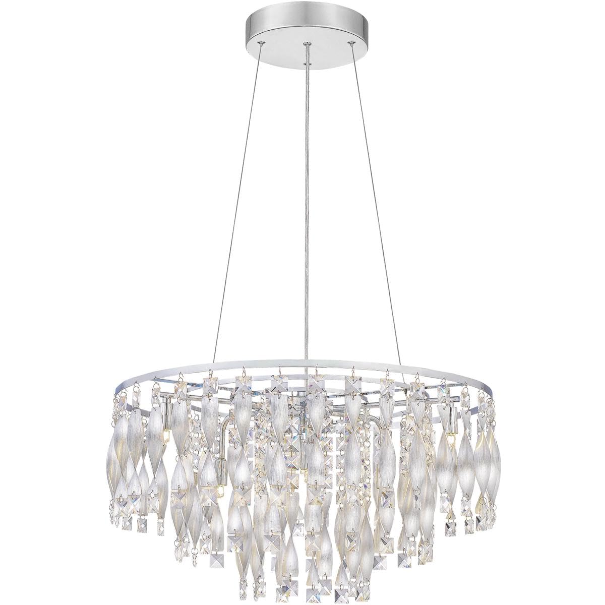 Platinum Collection PCTK2824C Twinkle Crystal Pendant Ceiling Light, 6-Light 240 Total