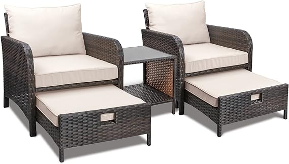 Balcony Furniture 5 Piece Patio Conversation Set