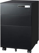 3 Drawer File Cabinet with Combination Lock, Fully Assembled Metal Filling Cabinet Except Wheels