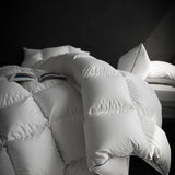 Premium Hungarian White Goose Down Feather Comforter King Size, Fluffy Down Duvet