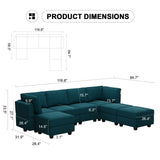 Oversized Modular Sofa with Storage Seat U Shaped Couch Modular Sectional Sofa Couch