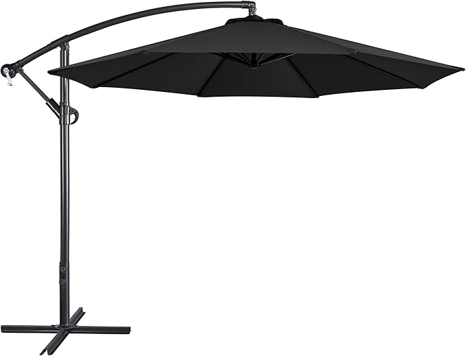 10FT Patio Offset Umbrella - Cantilever Hanging Outdoor Umbrellas w/UV Protection