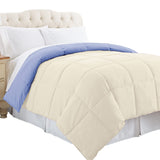 The Urban Port Genoa King Size Box Quilted Reversible Comforter, Blue