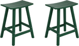 Malibu 29 Inch Outdoor Bar Stools, All Weather Resistant Poly Lumber Adirondack Bar