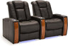 Monaco Home Theater Seating, Living Room, Top Grain Leather, Power Recline