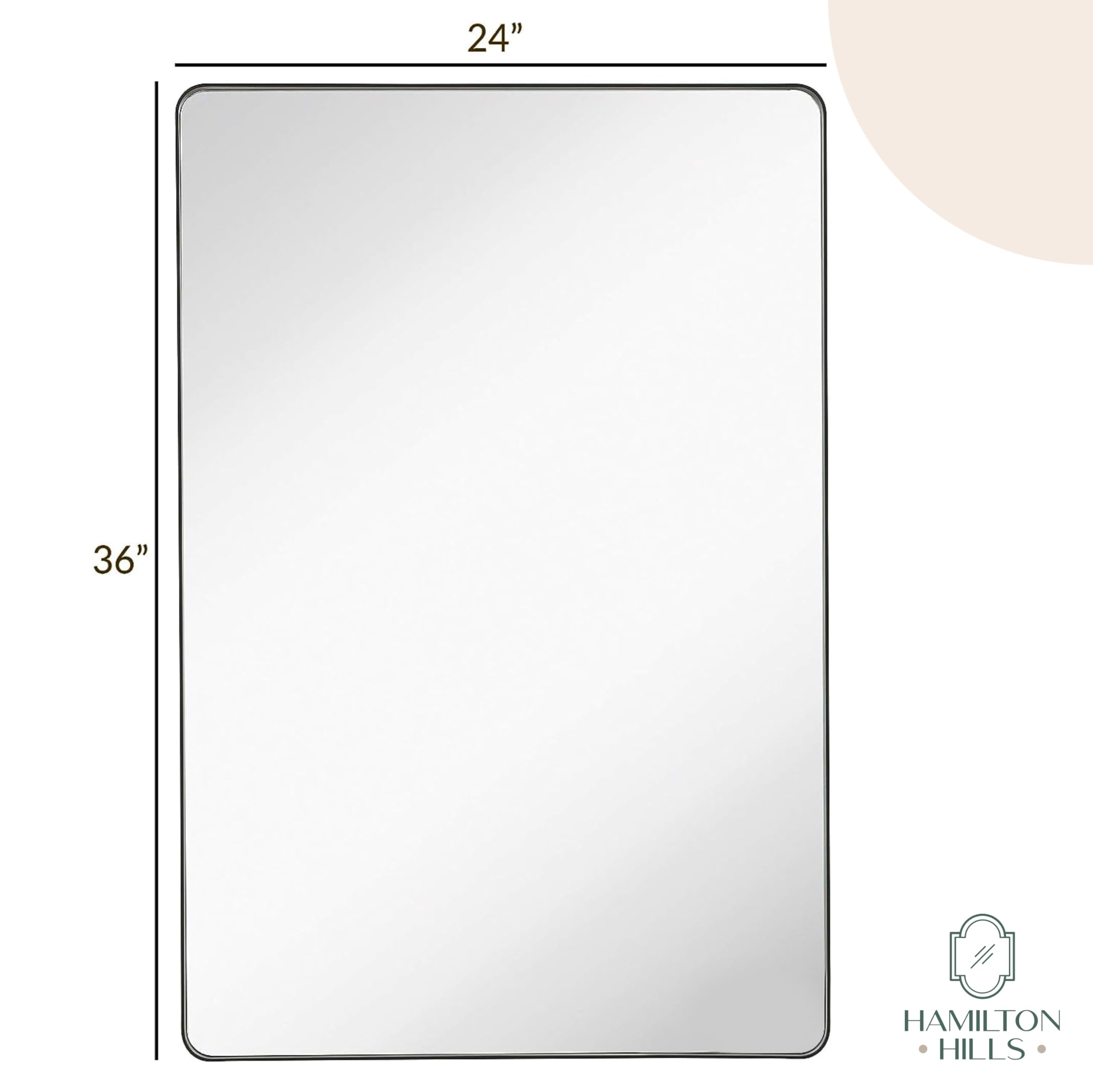 Metal Black Frame Mirror