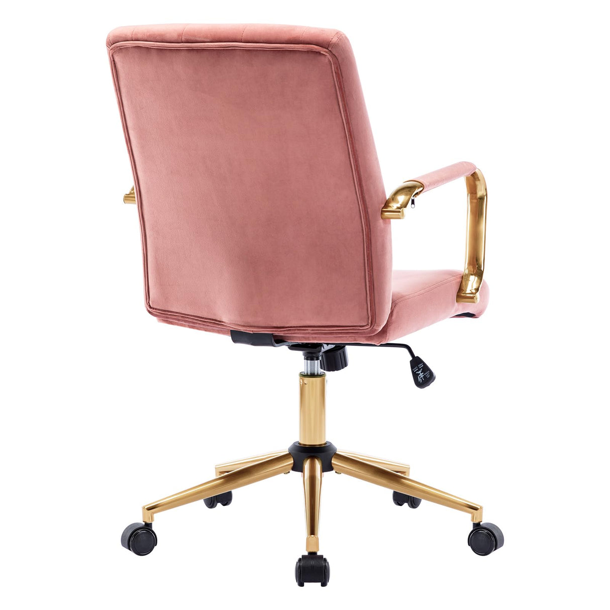 Velvet Home Office Desk Chairs, Modern Gold Task Chair with Wheels for Office