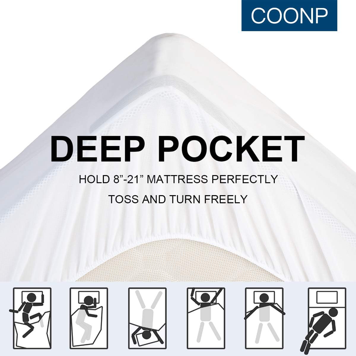 Twin XL Mattress Topper, Extra Thick Pillowtop, Cooling Mattress Topper, Plush Mattress Pad Cover 400TC Cotton Top Protector with 8-21 Inch Deep Pocket 3D Snow Down Alternative Fill