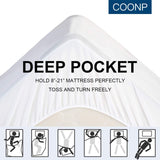Twin XL Mattress Topper, Extra Thick Pillowtop, Cooling Mattress Topper, Plush Mattress Pad Cover 400TC Cotton Top Protector with 8-21 Inch Deep Pocket 3D Snow Down Alternative Fill