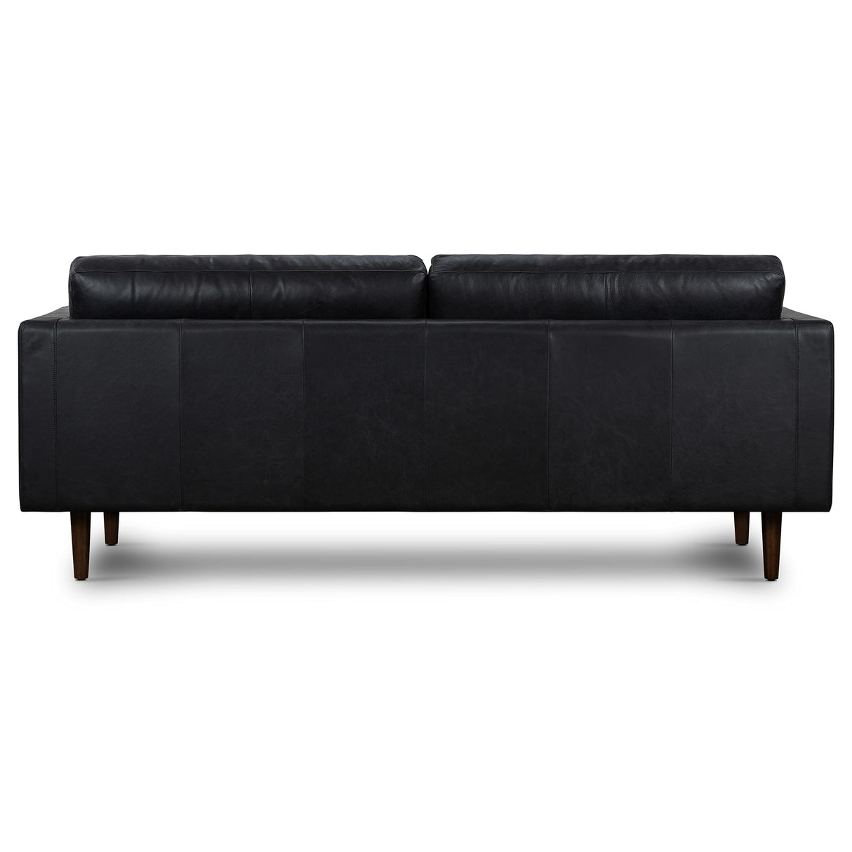 Napa 88.5” Sofa in Full-Grain Semi-Aniline Italian Tanned Leather, Onyx Black