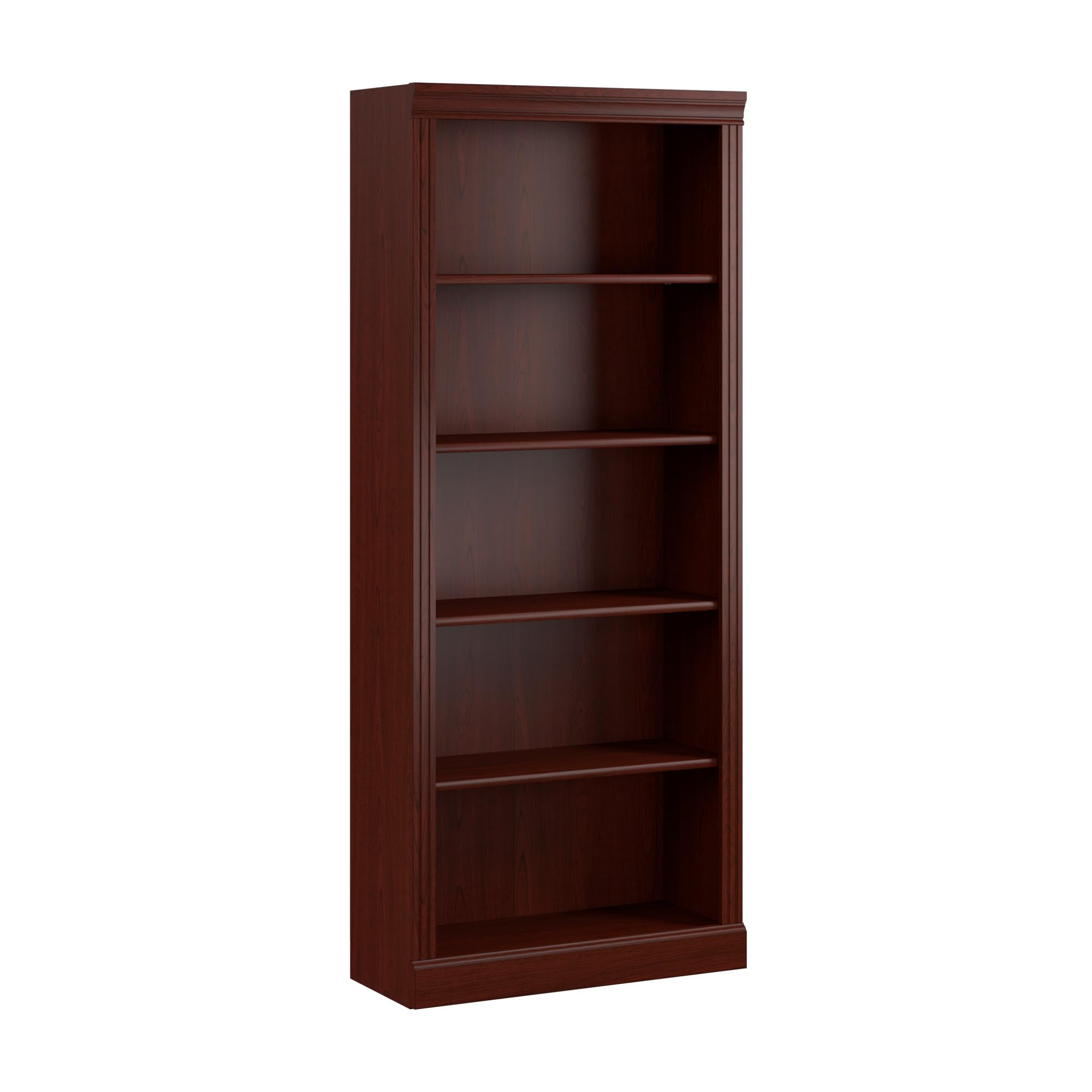 kathy ireland Home by Bush Furniture Bennington 5 Shelf Bookcase, Harvest Cherry (WC65515-03)