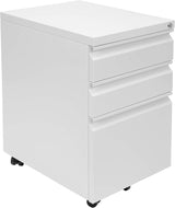 Mount-It! 3 Drawer File Cabinet with Lock and Wheels, Under Desk Storage Filing Cabinet