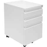 3 Drawer File Cabinet with Lock and Wheels, Under Desk Storage Filing Cabinet