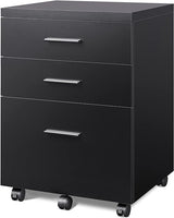 3 Drawer File Cabinet for Home Office, Wood Under Desk Filing Cabinet