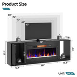 70-Inch Fireplace TV Stand with Storage