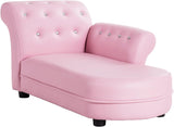 Couch, 2 in 1 Princess Double Seat Children's Sofa w/PU Leather Surface, Toddler Armrest