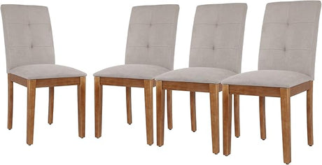 Dining Chairs Set of 4, Modern Upholstered Fabric Dining Room Chairs, Armless Kitchen Chairs