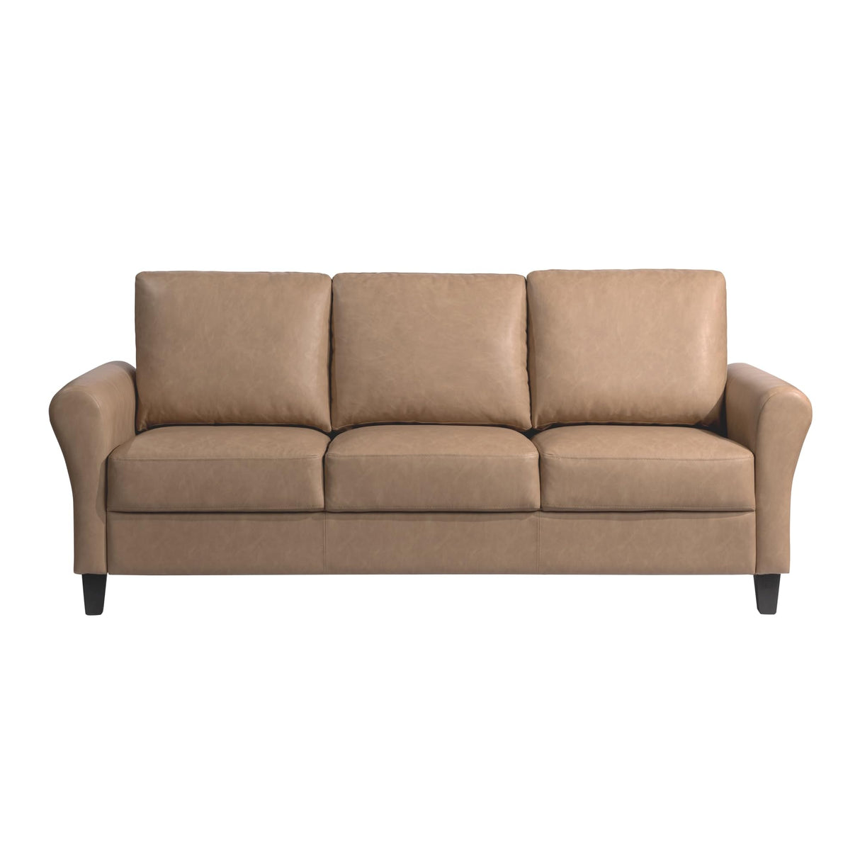 Solutions Watford Sofa with Rolled Arms, Light Brown