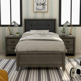 Livorn 3-Piece Gray Wood Bedroom Set - Full + 2 Nightstands