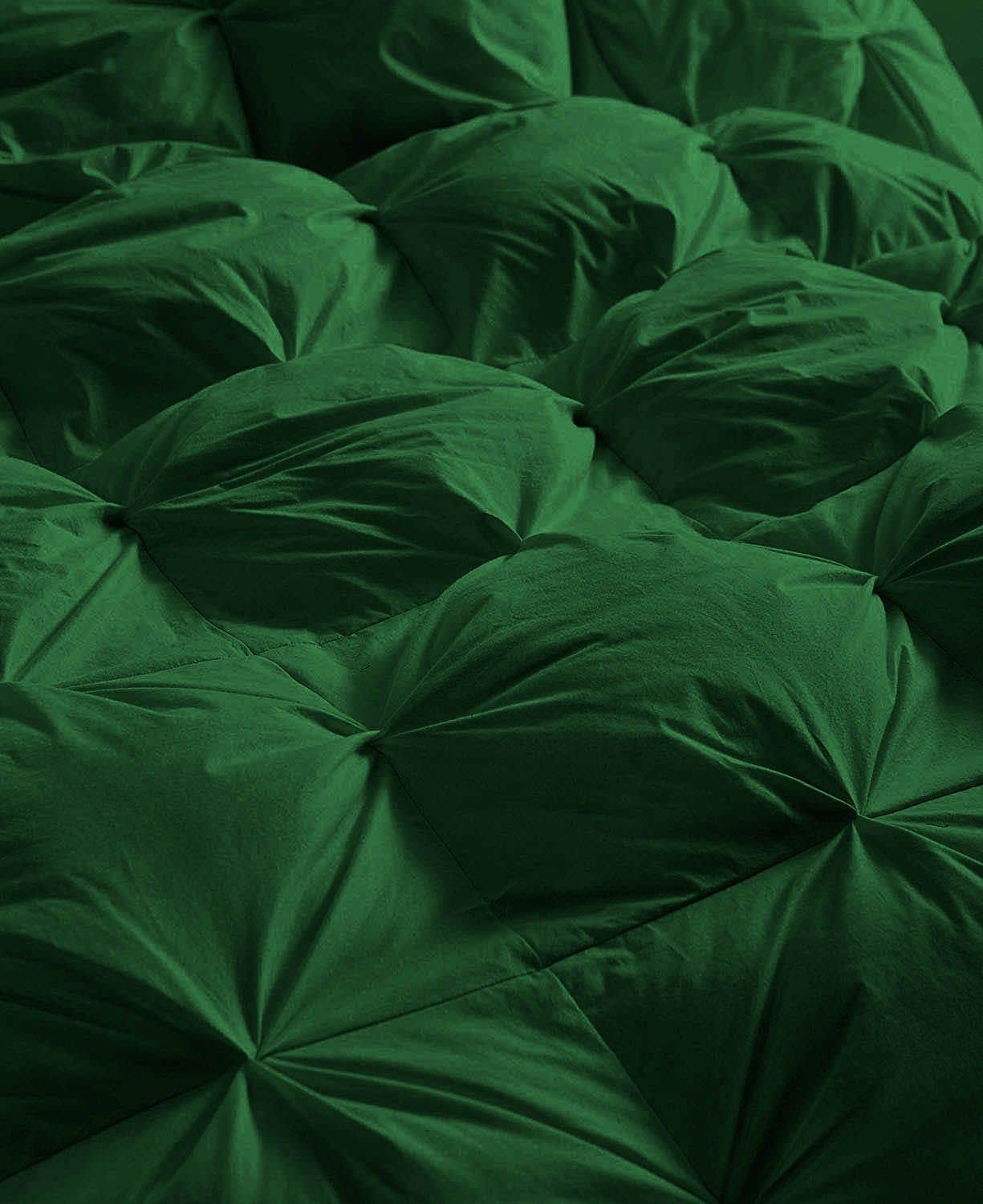 1 Piece White Pom Pom Pinch Pleated Comforter | 1000 Thread Count 100% Egyptian Cotton