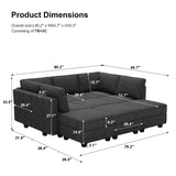 Sectional Sleeper Oversized Sleeper Couch Convertible Sectional Sofa Bed Set