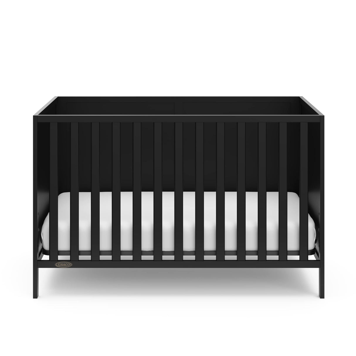 Theo Convertible Crib (Black) – GREENGUARD Gold Certified, Converts from Baby Crib to Toddler Bed and Daybed