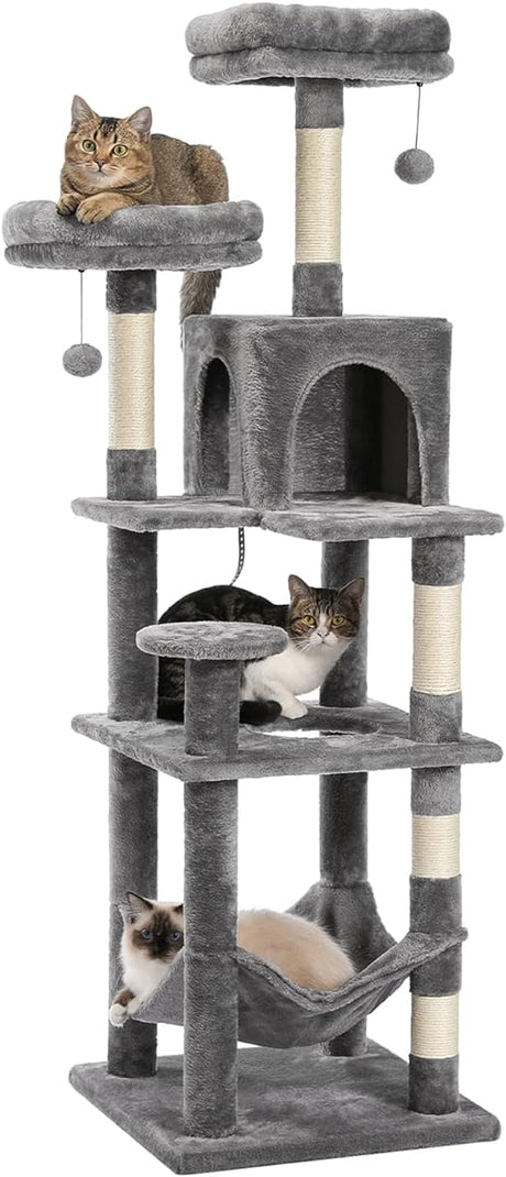 63 Multi Level Cat Tree Cat Tower for Indoor Cats with Sisal