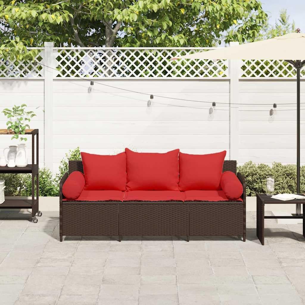 Comfortable Outdoor Relaxation with 3-Seater Patio Sofa