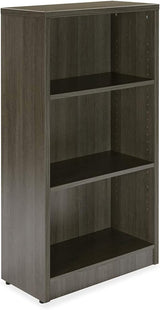 Cabot Tall 5 Shelf Bookcase Large Open Bookshelf in Espresso Oak Sturdy Display Cabinet