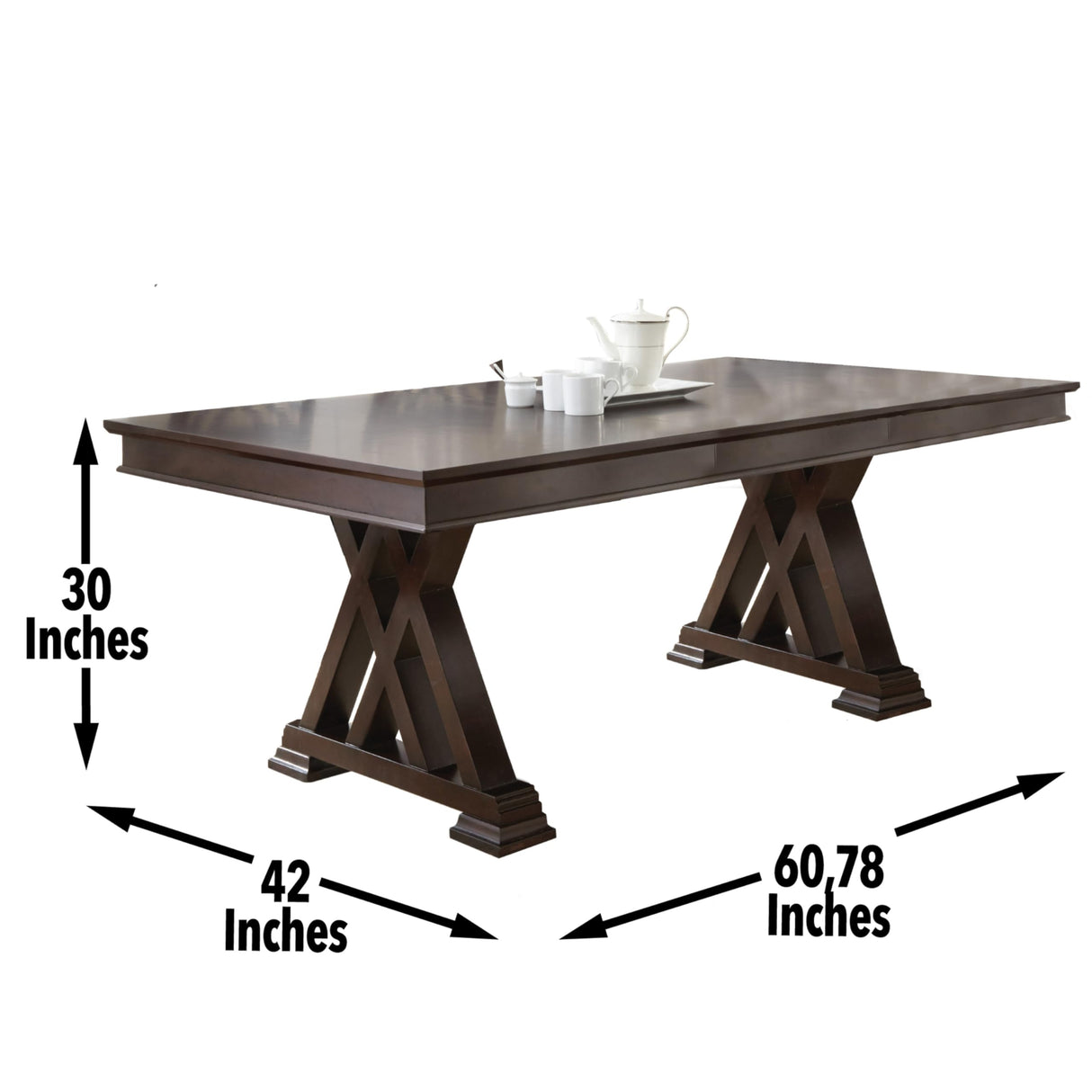 Steve Silver Company Adrian Dining Table, Brown