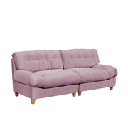 Cloud Separation Sofa, Frosted Velvet Love Seat Sofa with 2 Pillows