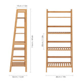 Multifunctional Bathroom Ladder Shelf Plant Flower Stand Rack Display Storage