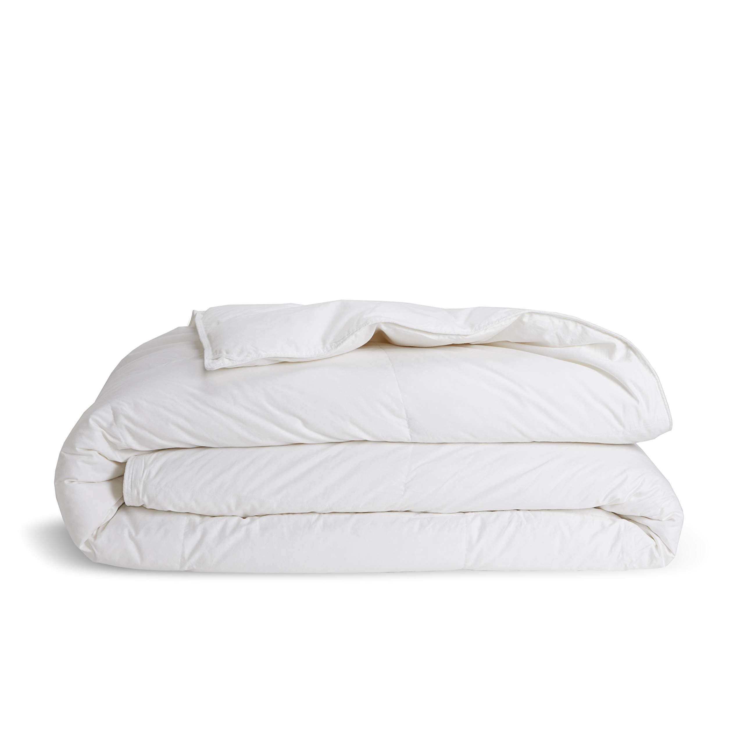 All Season Luxury Down Alternative Comforter, Vegan and Hypoallergenic – 100% Cotton Sateen Shell