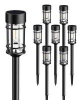 Solar Pathway Lights 8 Pack, Bright Solar Lights Outdoor Waterproof IP65, LED Solar Garden