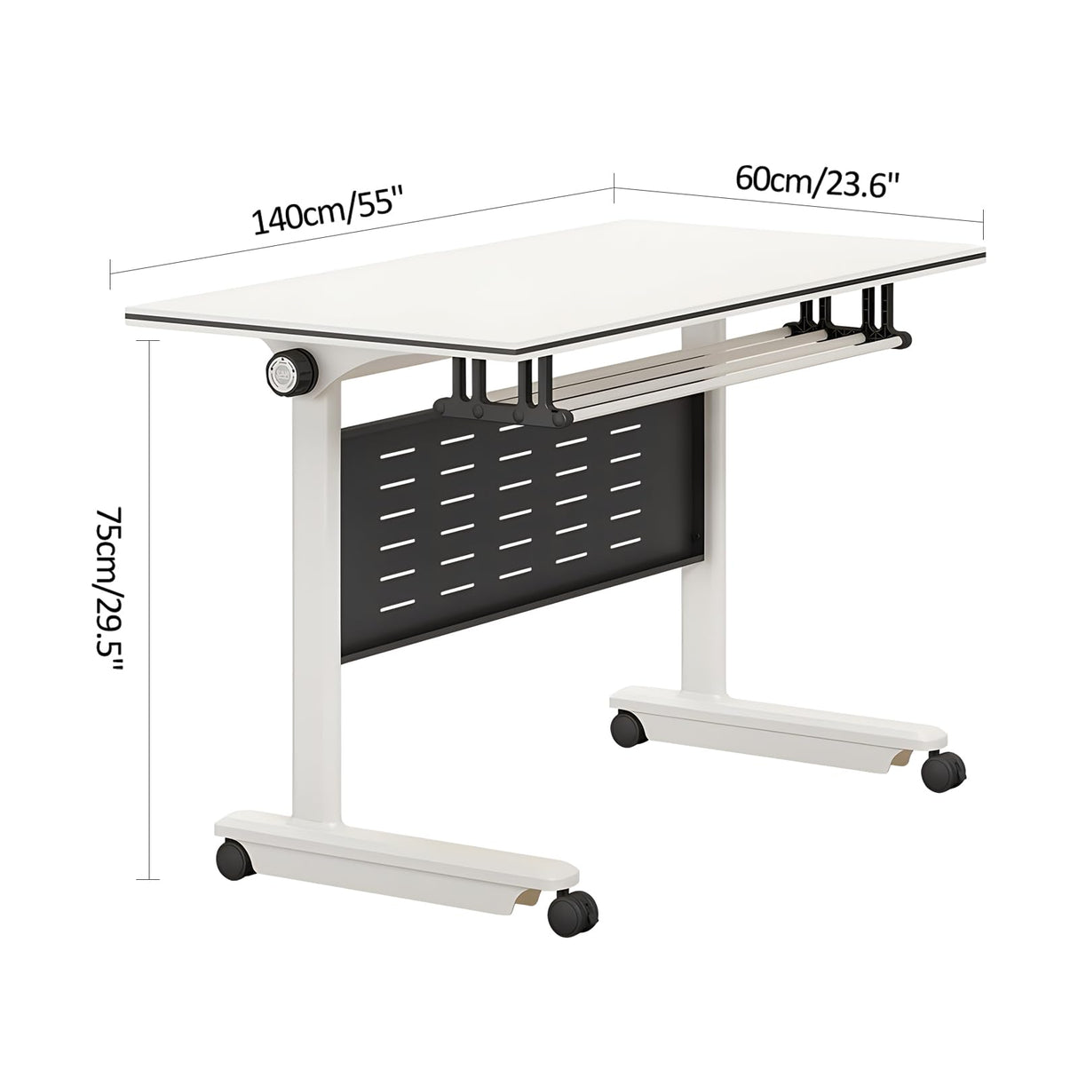 Conference Room Table,Mobile Folding Conference Table with Wheels