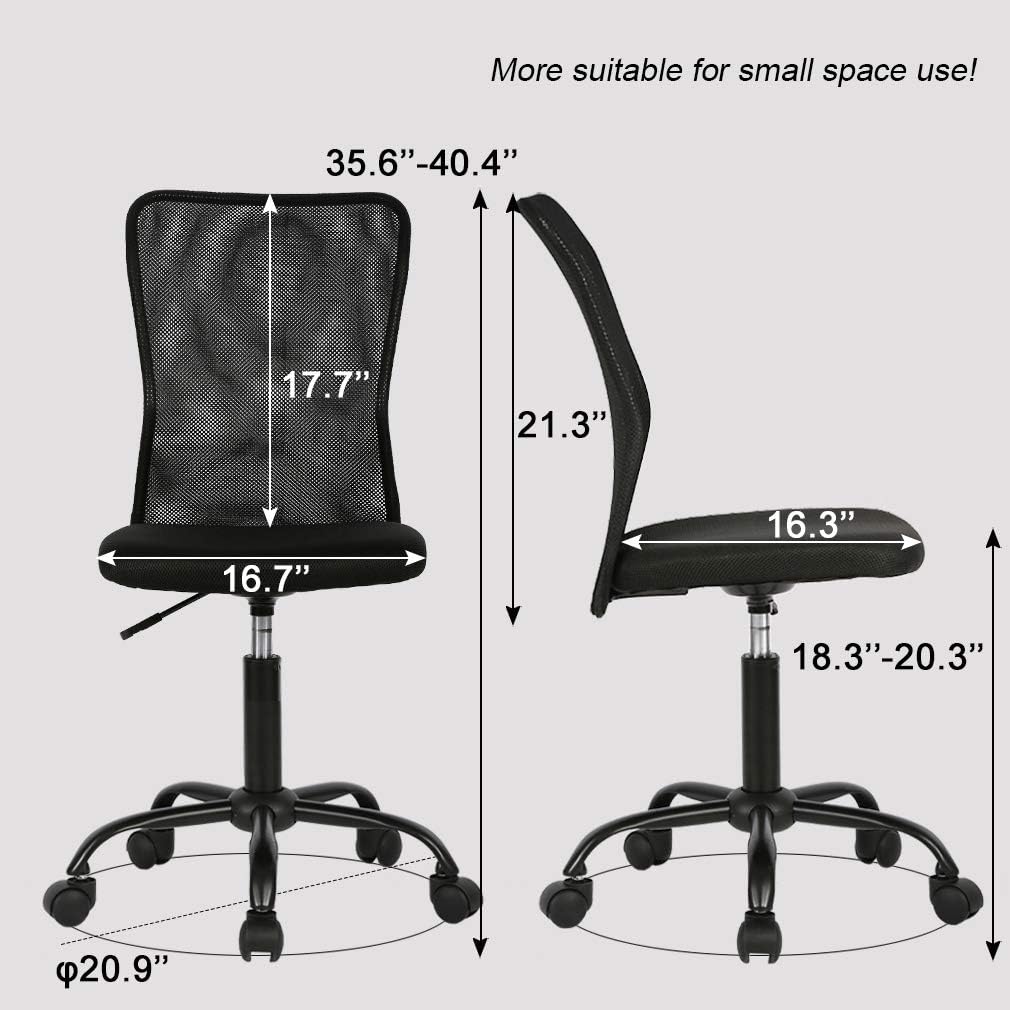 Ergonomic Office Chair Mesh Computer Desk Executive Task Rolling Swivel with Wheels