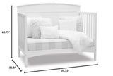 Archer Solid Panel 4-in-1 Convertible Baby Crib - Greenguard Gold Certified, Bianca