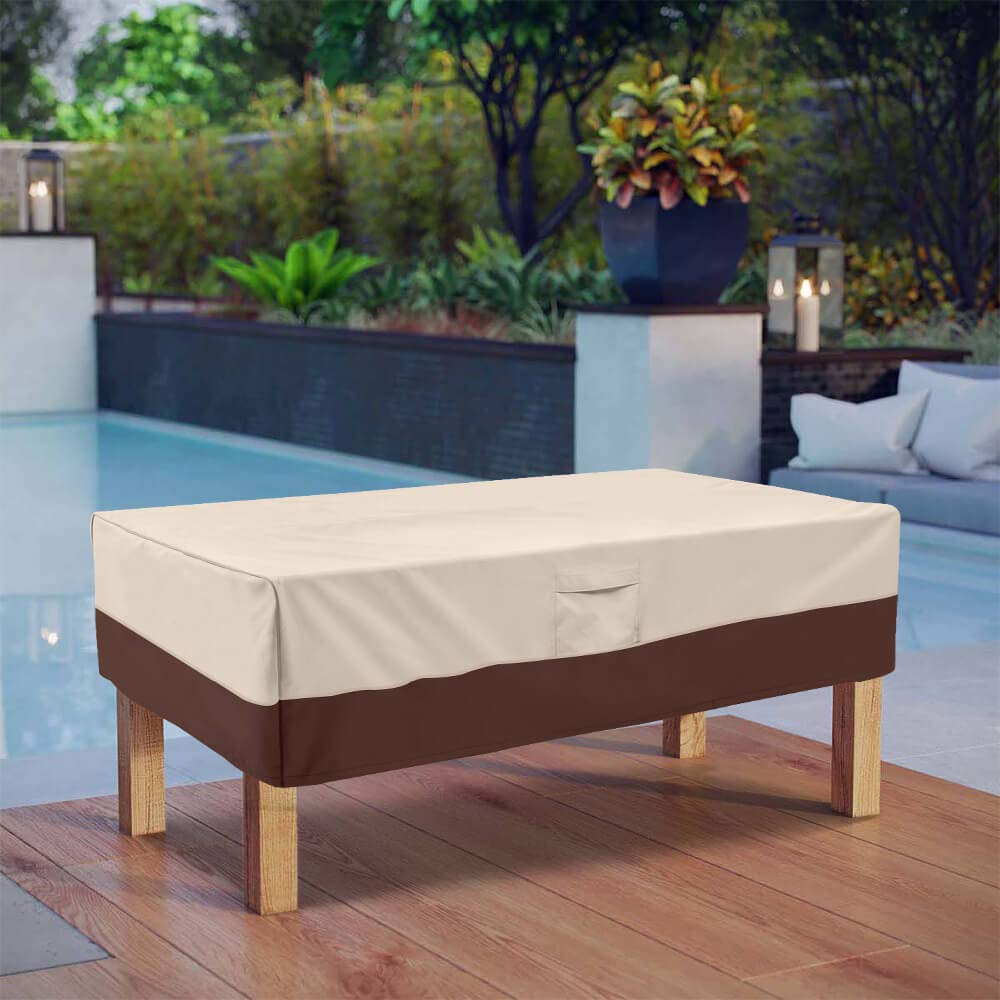 Rectangular Coffee Table Cover - Outdoor Lawn Patio Furniture Covers