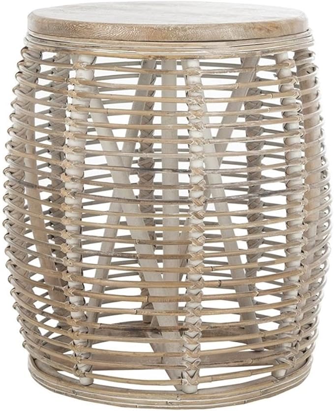 Home Collection Maui Rattan Drum Table Stool