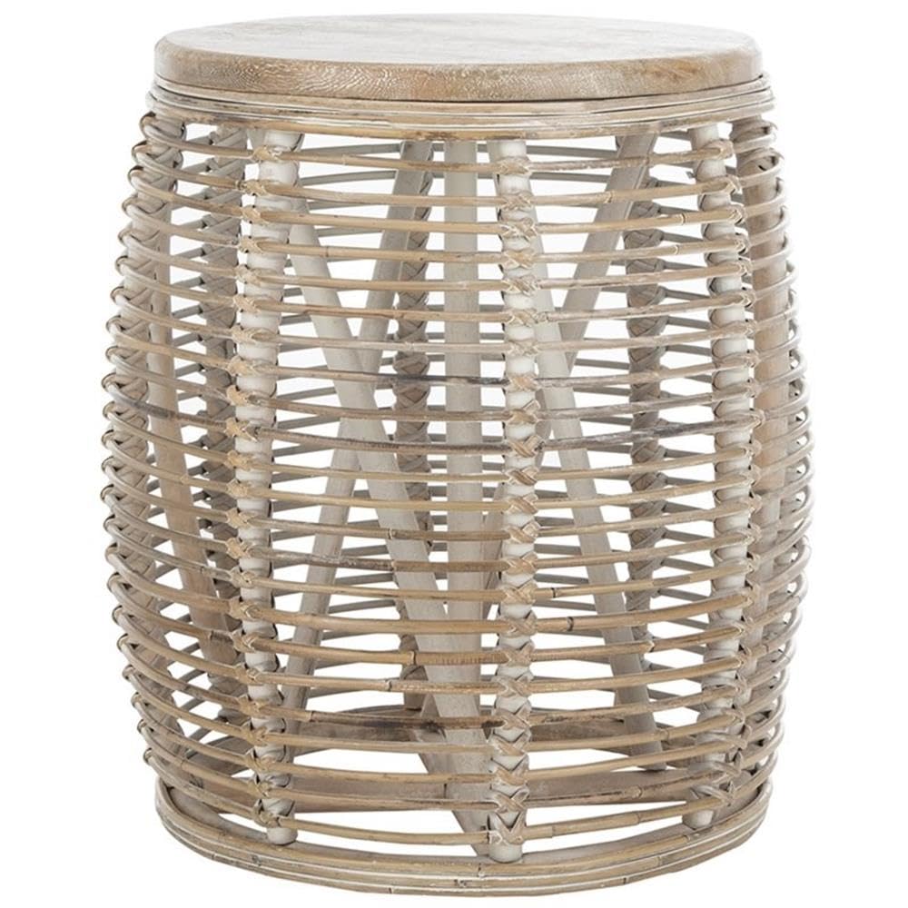 Home Collection Maui Rattan Drum Table Stool