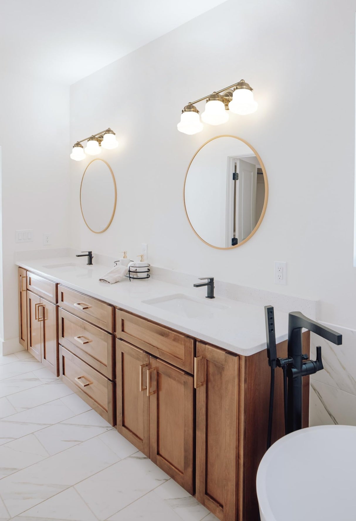 735-3V-BN Vaughn Vanity, 3-Light 180 Total Watts, Brushed Nickel